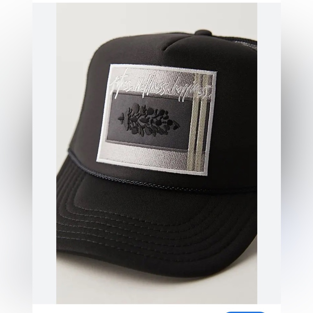 NWT FP Movement Strike Out Tonal Trucker Hat
100% Polyester Mesh Piecing